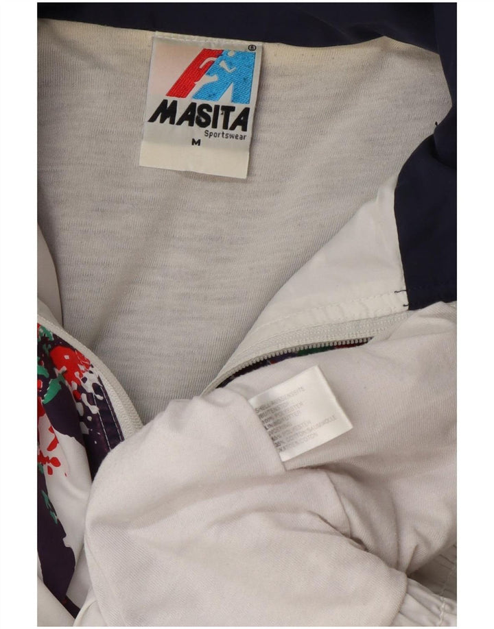 Jachetă de trening Masita pentru bărbați, alb mediu, poliester color bloc