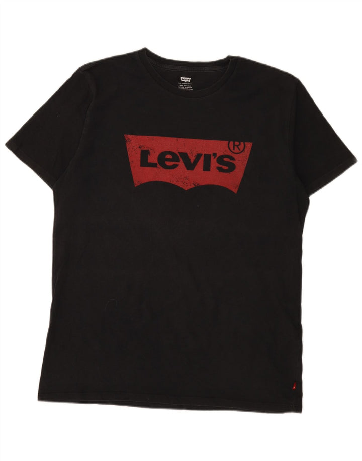 Tricou grafic pentru bărbați Levi's Top mare din bumbac negru