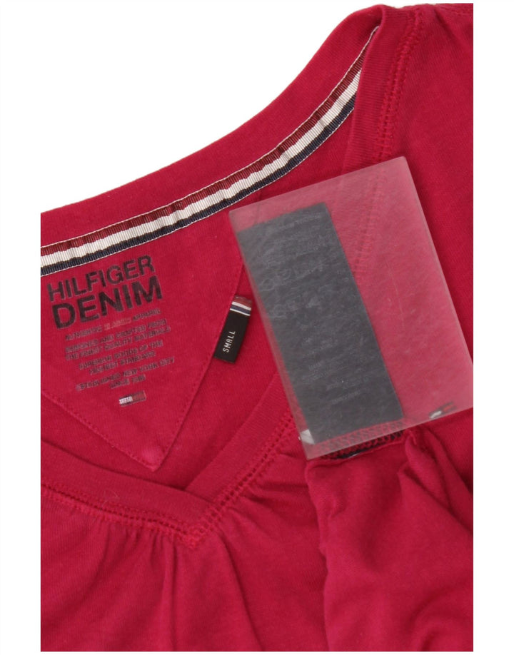 TOMMY HILFIGER Tricou pentru femei Top UK 8 Small Pink Bumbac