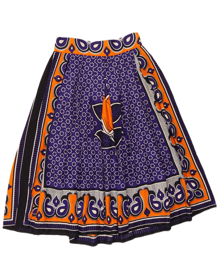 Fustă A-Line Vintage pentru Damă W28 Violet Mediu Floral