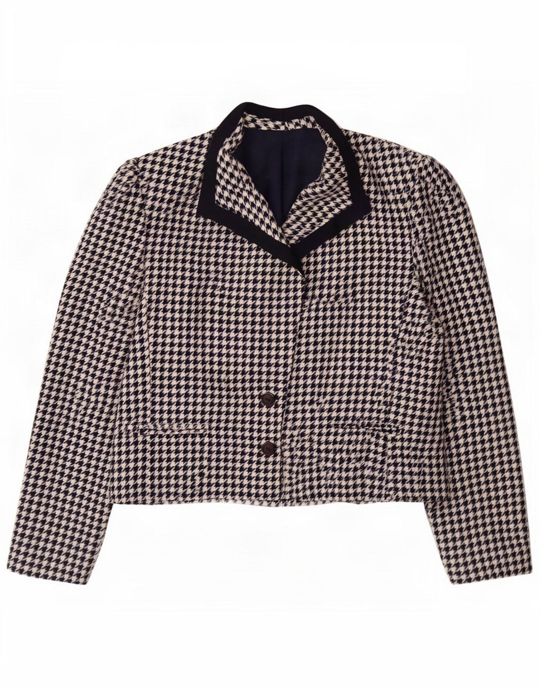 Jachetă Blazer pentru femei Mona cu 2 nasturi UK 12 Medium Bluemarin Houndstooth