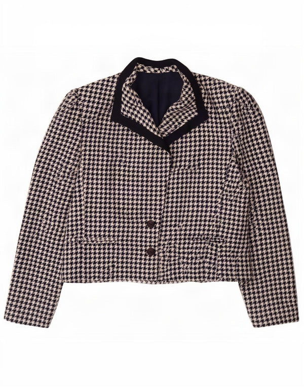 Jachetă Blazer pentru femei Mona cu 2 nasturi UK 12 Medium Bluemarin Houndstooth