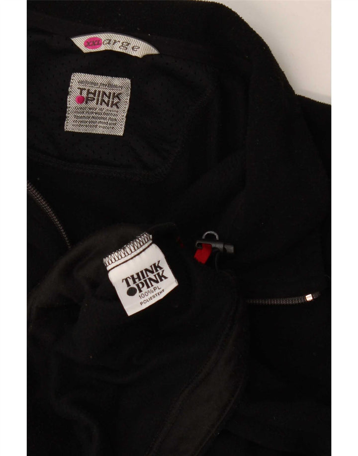 Jachetă pentru femei Think Pink Fleece UK 20 2XL Negru Poliester