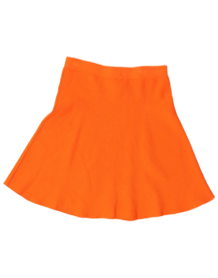 Fustă A-Line pentru femei BENETTON Small W26 Orange Viscose