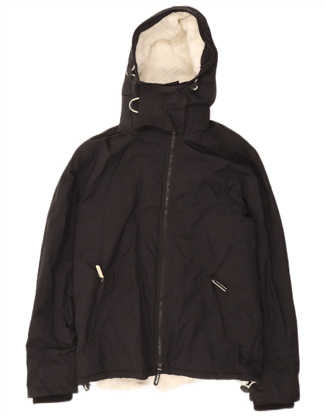 Jachetă Windbreaker cu glugă Superdry pentru bărbați UK 38 Medium Black