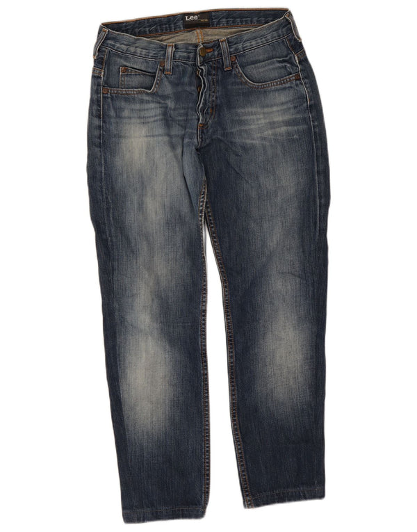 Blugi cropped Lee Knox pentru bărbați W28 L25 bumbac bleumarin