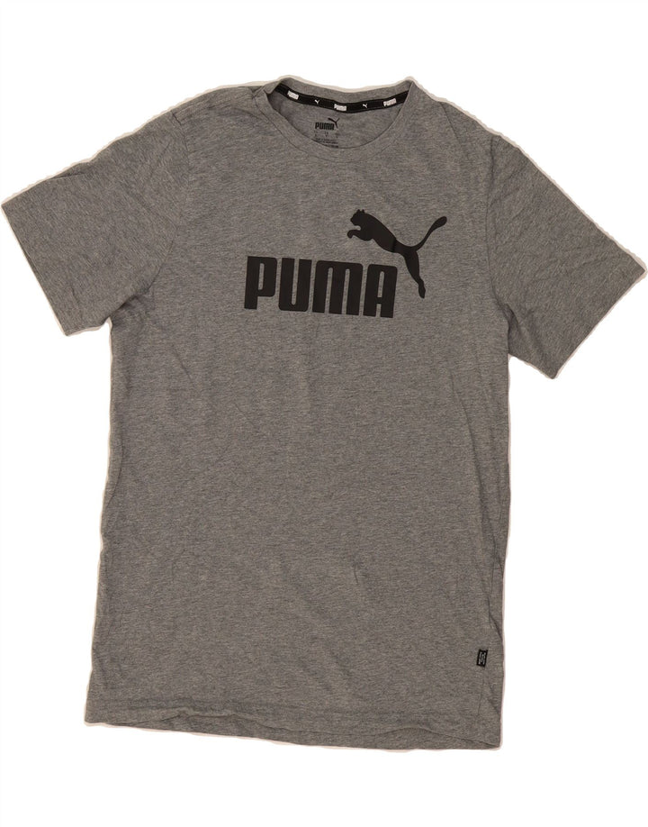 PUMA Mens Graphic T-Shirt Top Small Grey Cotton Vintage Puma and Second-Hand Puma from Messina Hembry 