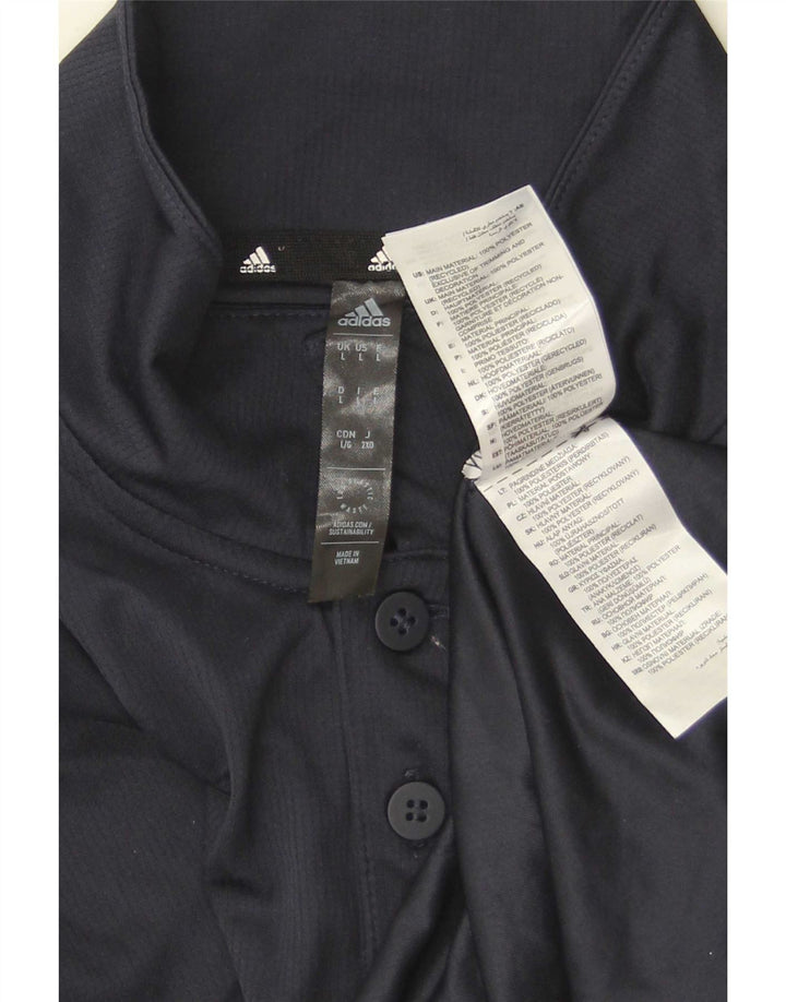 Tricou polo Adidas Aeroready pentru bărbați, mare, albastru, poliester