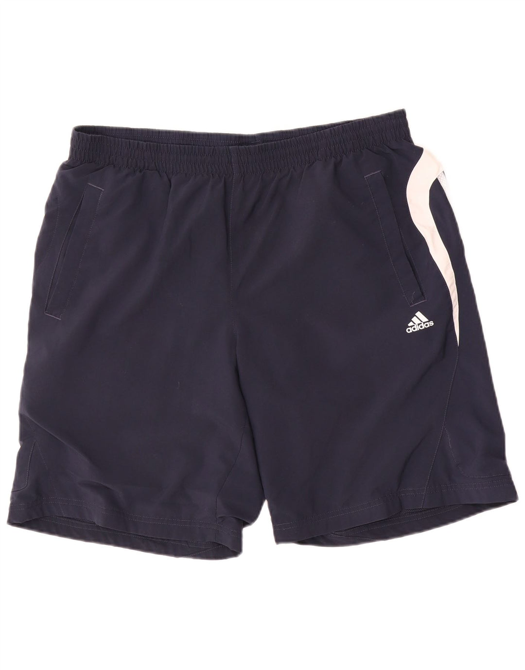 Pantaloni scurți sport pentru bărbați Adidas Climalite, mari, albastru, poliester color bloc