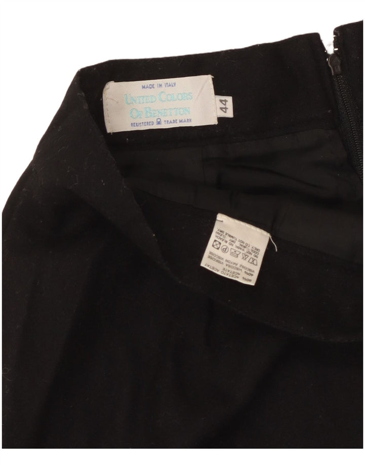 Fusta creion pentru femei Benetton IT 44 Medium W28 Acetat negru