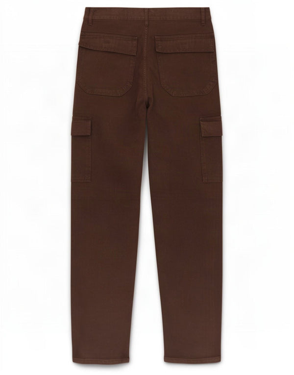 Pantaloni cargo drepți vintage pentru bărbați W32 L32 bumbac maro
