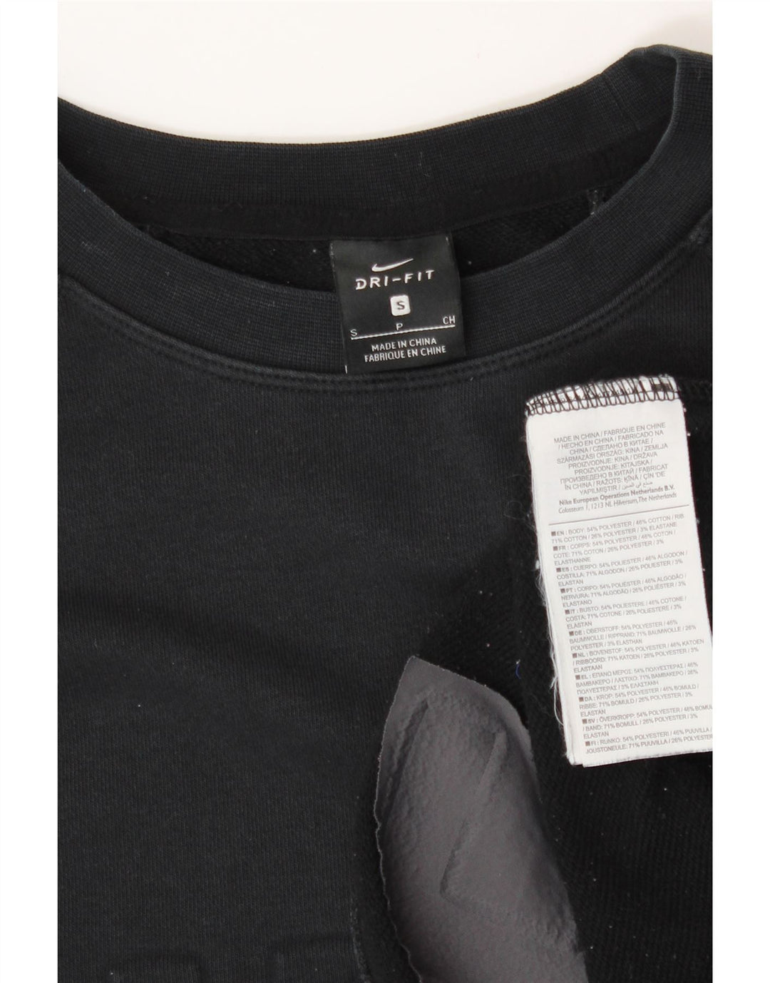 Pulover NIKE pentru femei oversized Crop Graphic Pulover UK 10 Mic Negru