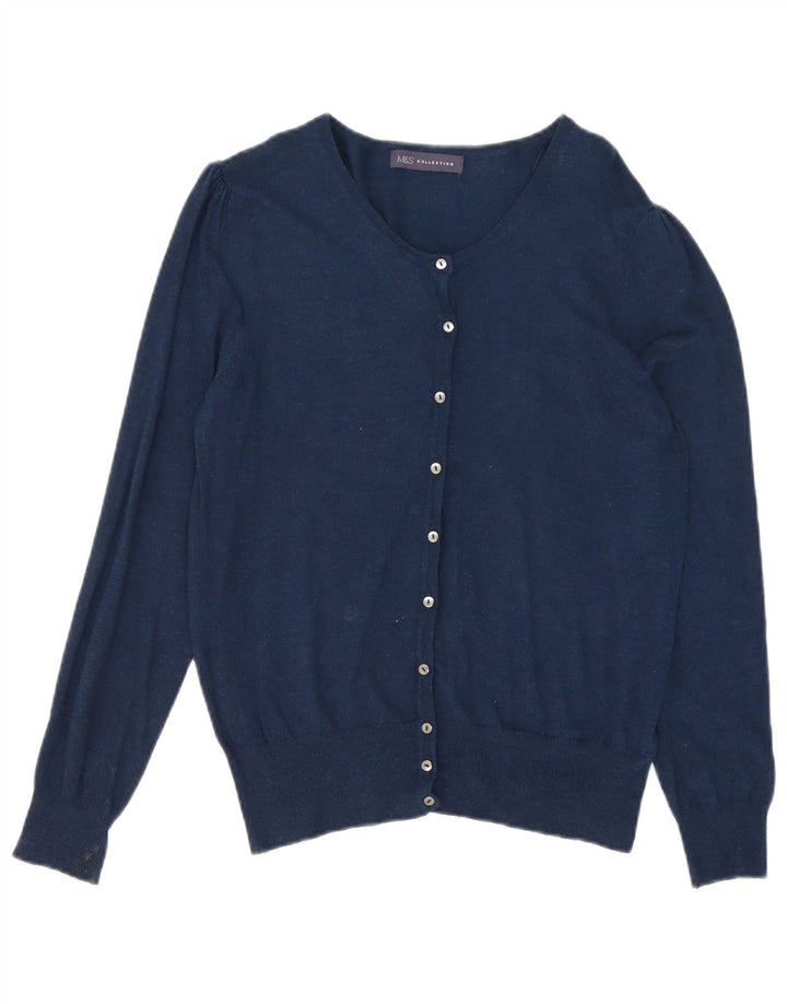 Pulover cardigan pentru femei Marks & Spencer UK 12 Medium Bleumarin Viscoză