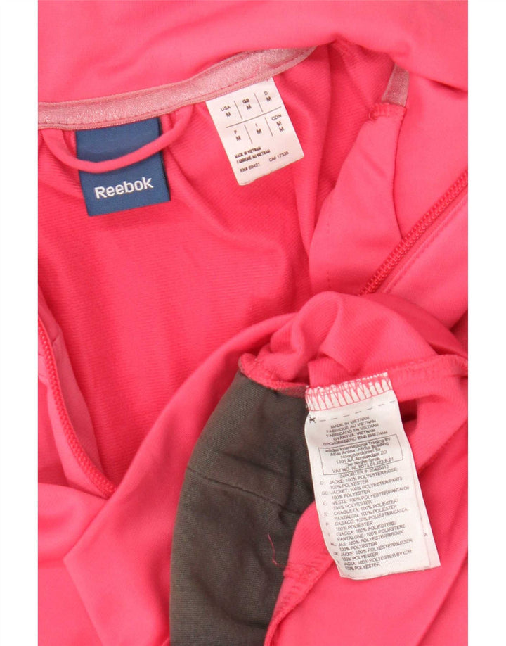 Jachetă de trening pentru femei Reebok UK 14 Poliester cu dungi roz mediu