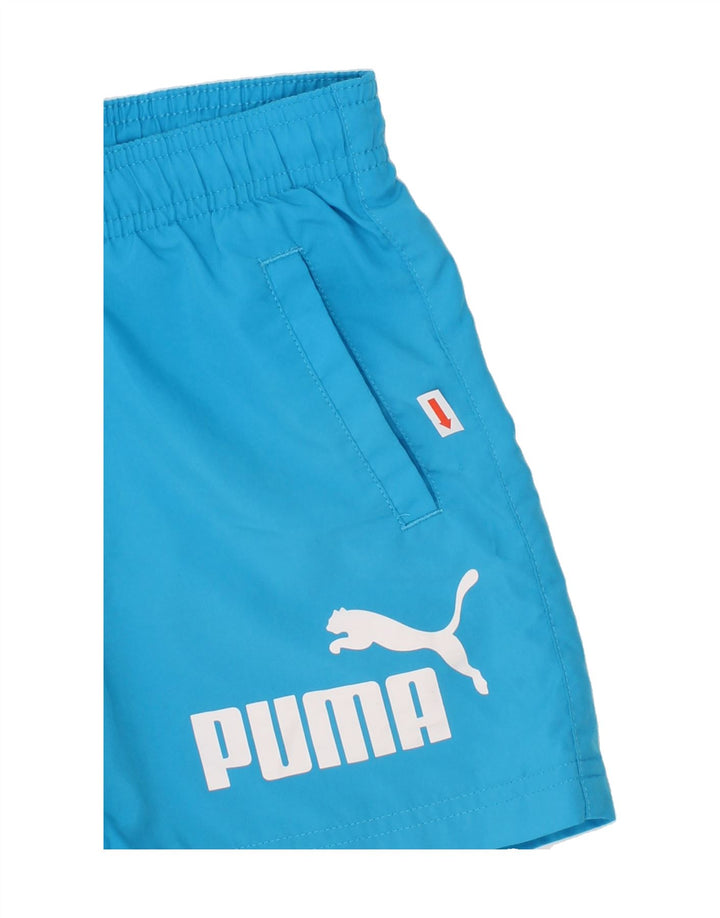 PUMA Boys Graphic Sport Shorts 7-8 Years Blue Vintage Puma and Second-Hand Puma from Messina Hembry 