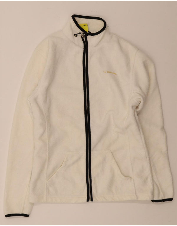Jachetă Fleece Diadora pentru femei UK 14 Medium White