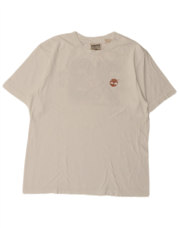 Tricou grafic Timberland pentru bărbați Top mare din bumbac alb