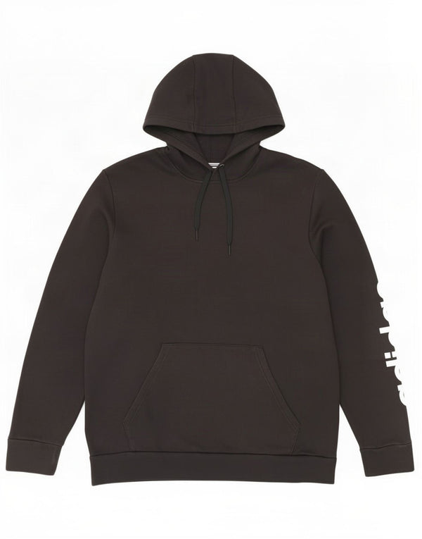 Pulover cu glugă cu grafic pentru bărbați Adidas, mare, negru, bumbac