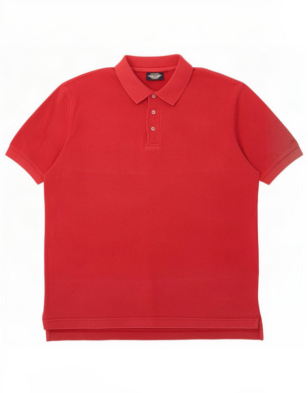 Tricou polo Dockers pentru bărbați, bumbac roșu mare