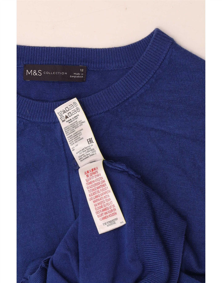 Pulover pentru femei Marks & Spencer Crop Cardigan UK 12 Medium Blue Viscose