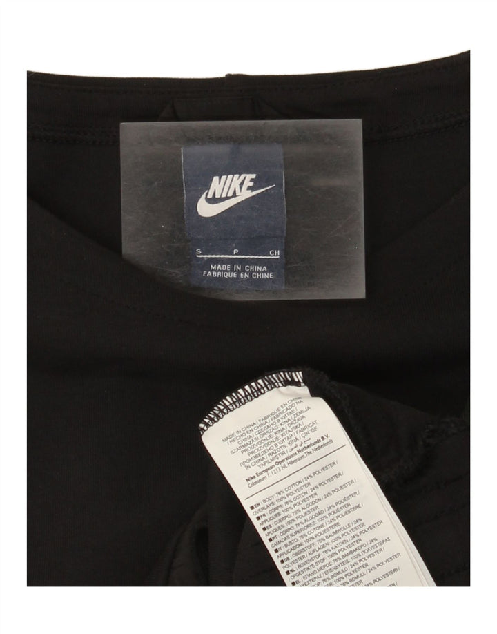 Pulover Nike Crop pentru femei UK 10 Bumbac negru mic