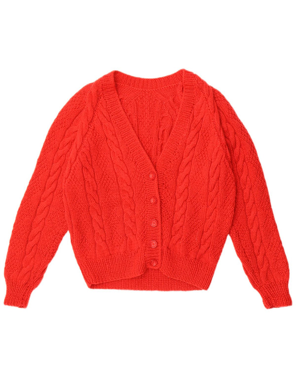 Pulover Cardigan Vintage pentru Damă UK 14 Medium Red