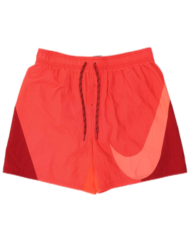 Pantaloni scurți de înot grafic Nike pentru bărbați, roșu mediu, poliester color bloc