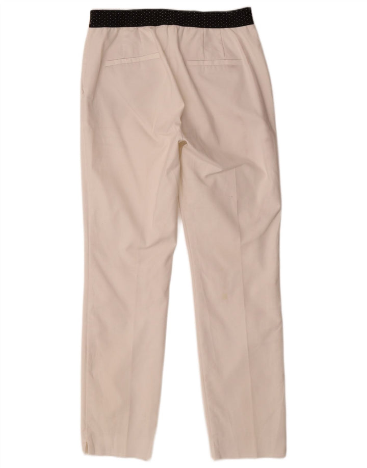 ZARA Pantaloni Chino Drepți Femei Mediu L28 L27 Alb