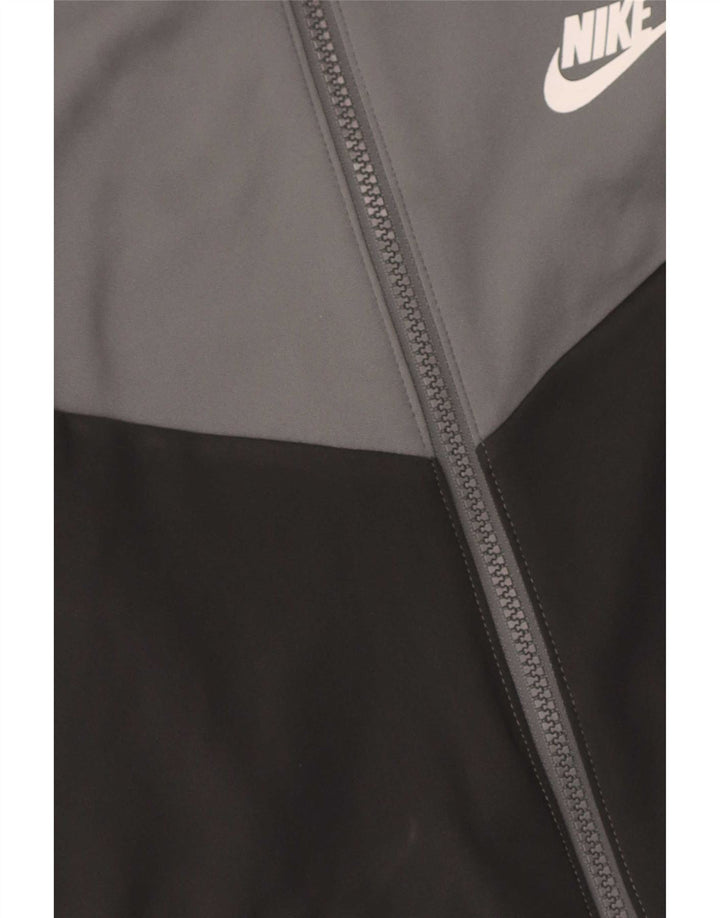 Jachetă de top pentru trening cu grafică Nike pentru băieți 10-11 ani, gri mediu, color block