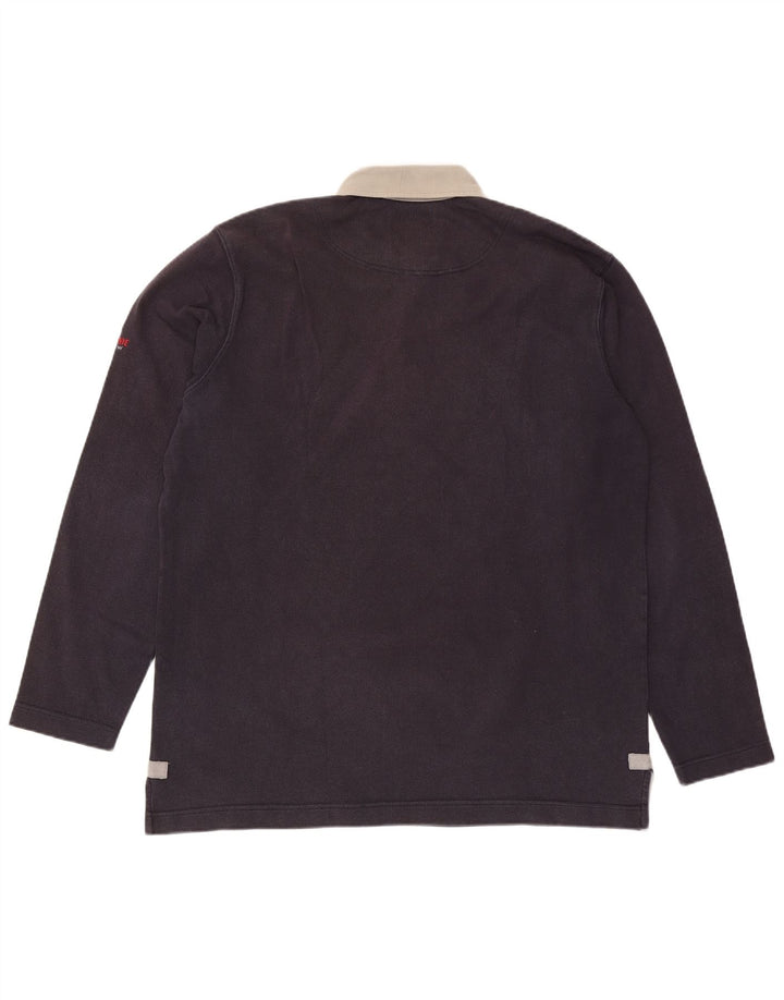 MURPHY & NYE tricou polo rugby cu mânecă lungă pentru bărbați 2XL bumbac bleumarin