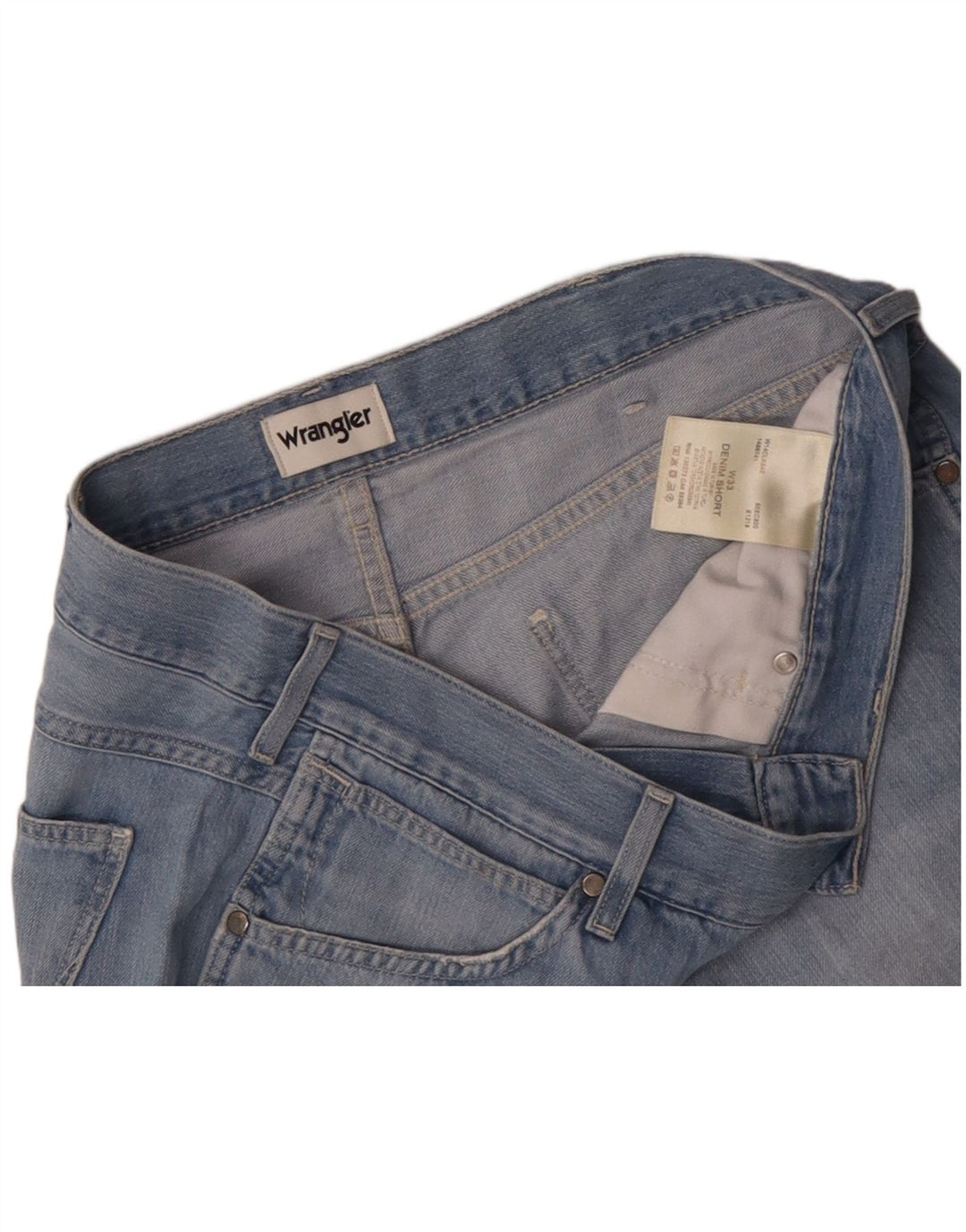 Pantaloni scurți din denim pentru bărbați WRANGLER W33, bumbac albastru mediu