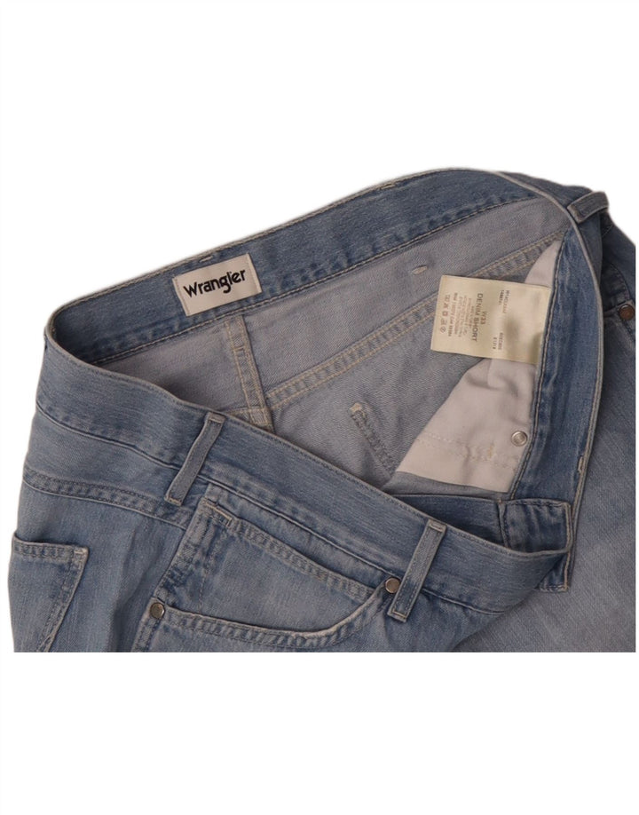 Pantaloni scurți din denim pentru bărbați WRANGLER W33, bumbac albastru mediu