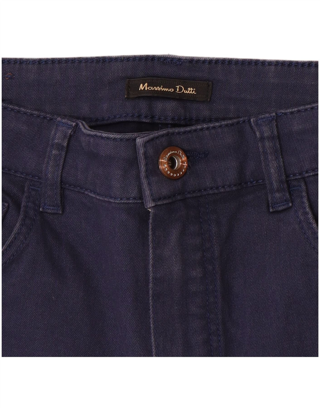 Massimo Dutti Pantaloni slim casual pentru femei L26 L26 bleumarin