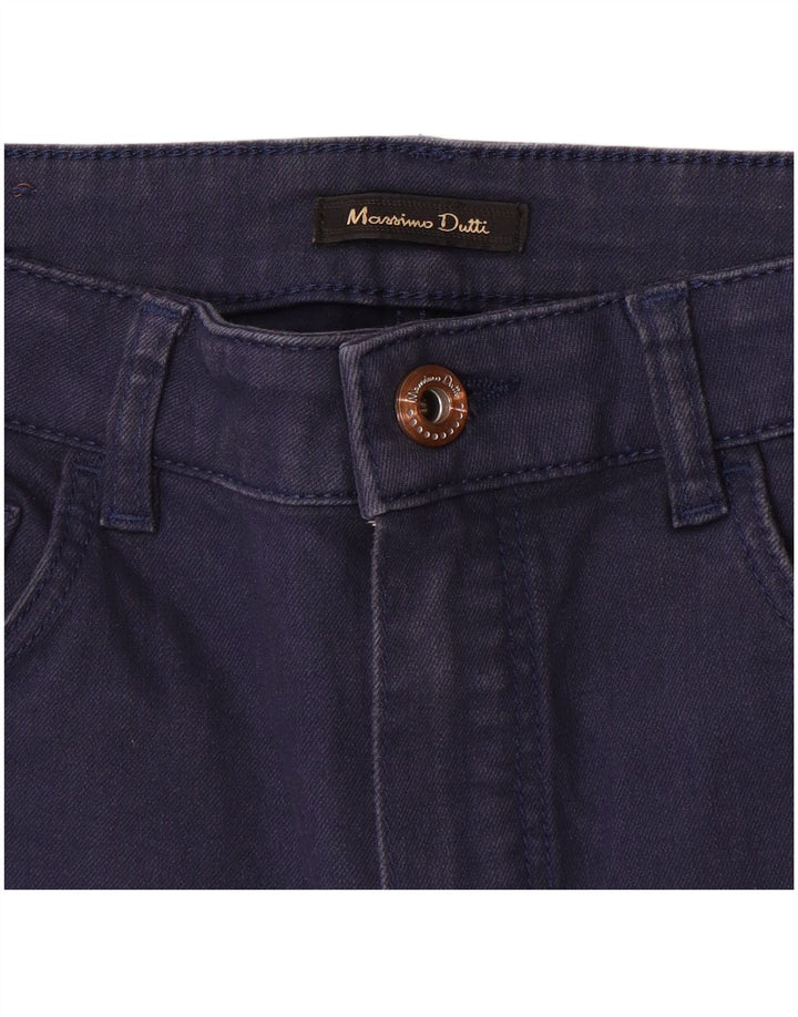 Massimo Dutti Pantaloni slim casual pentru femei L26 L26 bleumarin