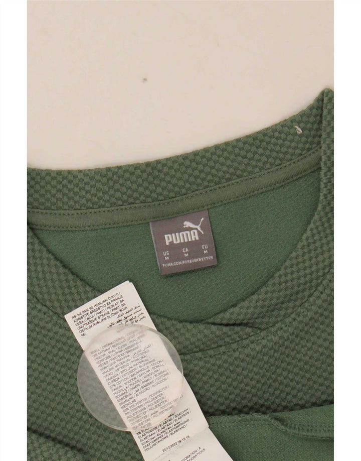 Tricou pentru femei Puma, UK 12, bumbac verde mediu