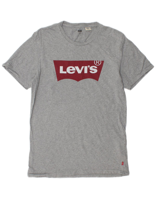 Tricou grafic pentru bărbați LEVI'S Top mic, gri, bumbac