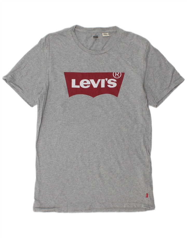 Tricou grafic pentru bărbați LEVI'S Top mic, gri, bumbac