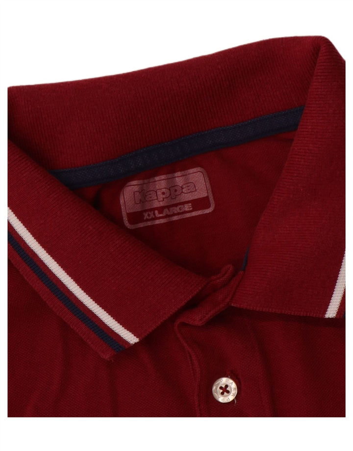 Tricou polo pentru bărbați Kappa 2XL roșu
