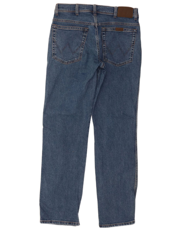 Blugi drepti pentru bărbați Wrangler W33 L32 Bumbac albastru