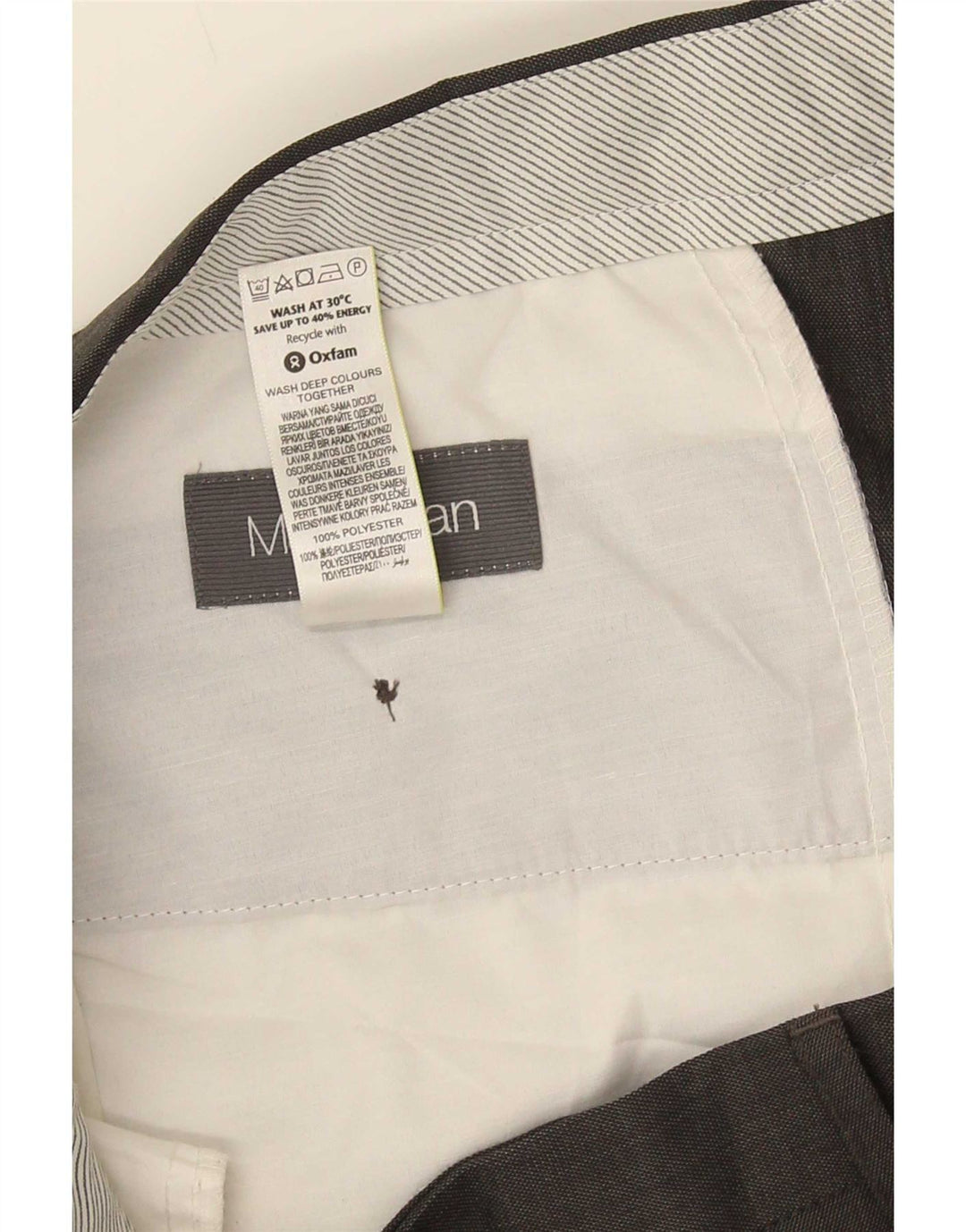 Pantaloni de costum pentru bărbați Marks & Spencer L36 L31 poliester gri