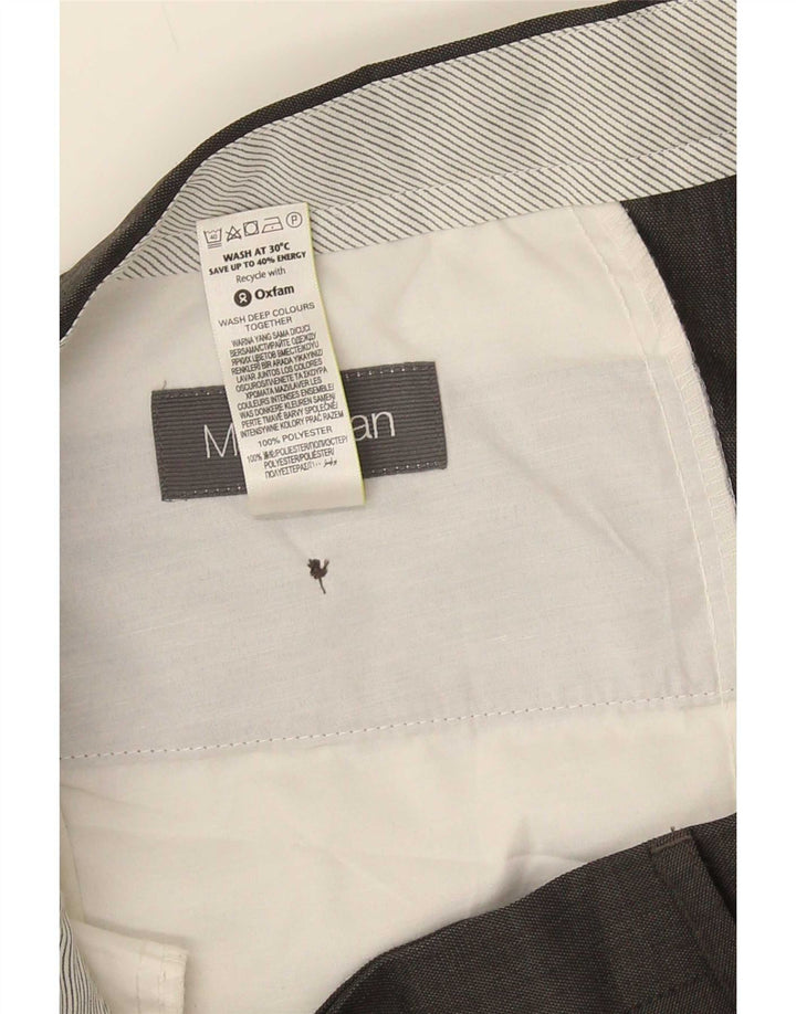 Pantaloni de costum pentru bărbați Marks & Spencer L36 L31 poliester gri