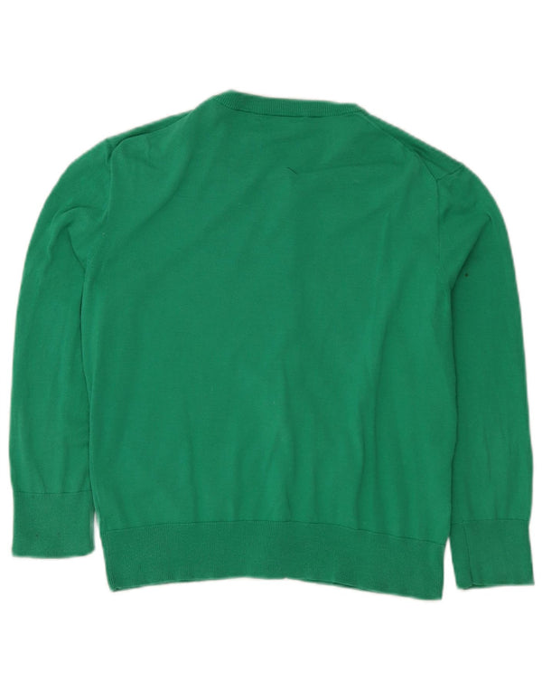 Pulover cardigan pentru femei J. Crew UK 14 mare bumbac verde