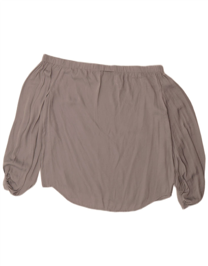 Top pentru femei Mossimo cu umăr dezactivat UK 14 Medium Gri Poliester