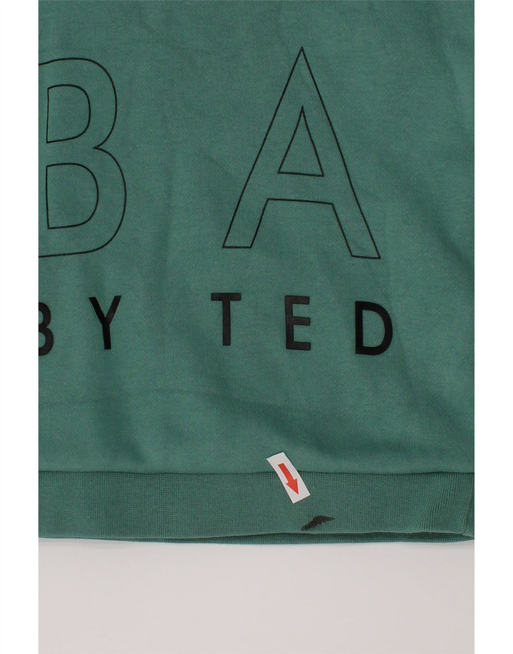 Hanorac cu grafic Ted Baker pentru băieți Pulover 2-3 ani bumbac verde
