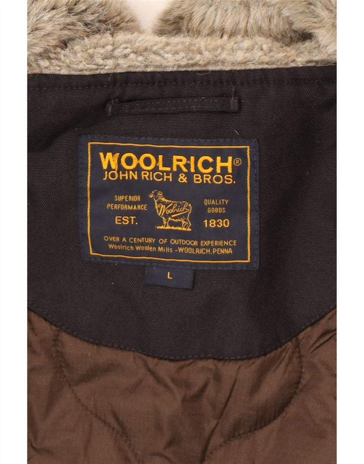 Jachetă Windbreaker pentru bărbați cu glugă Woolrich UK 40 Large Black