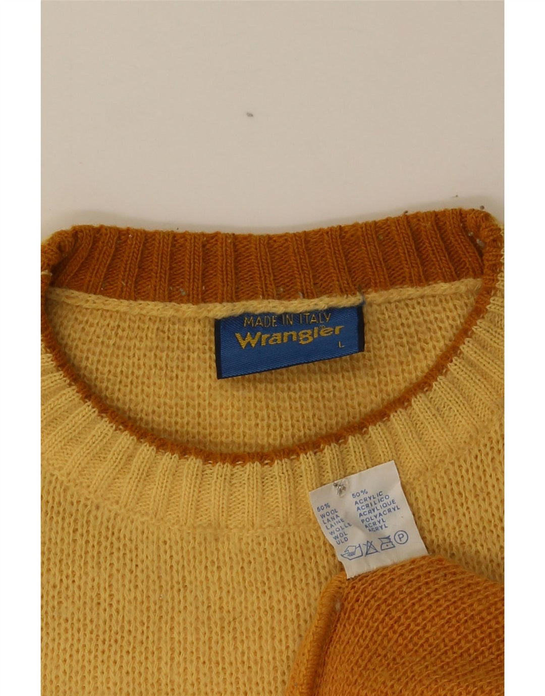 Pulover Wrangler pentru bărbați cu decolteu rotund, mare, portocaliu, poliacrilic