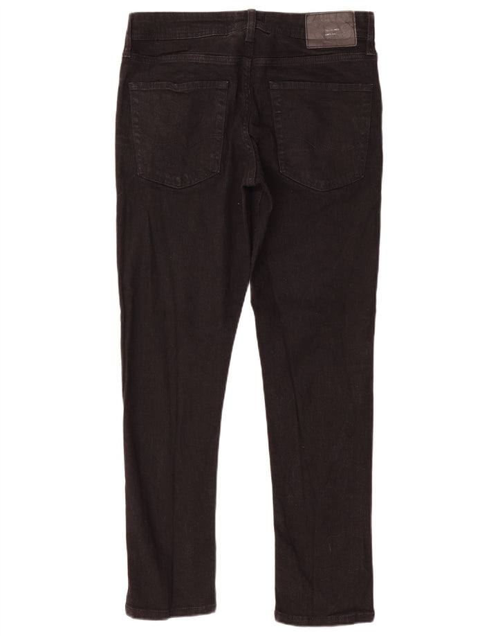 Blugi slim pentru bărbați Jack & Jones W32 L30 bumbac negru
