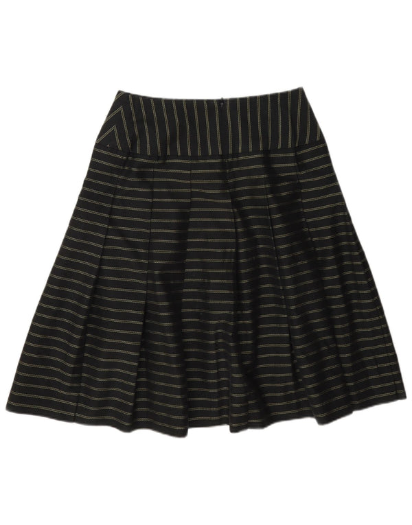 Fustă A-Line Vintage pentru femei US 3 XS W26 Negru cu dungi