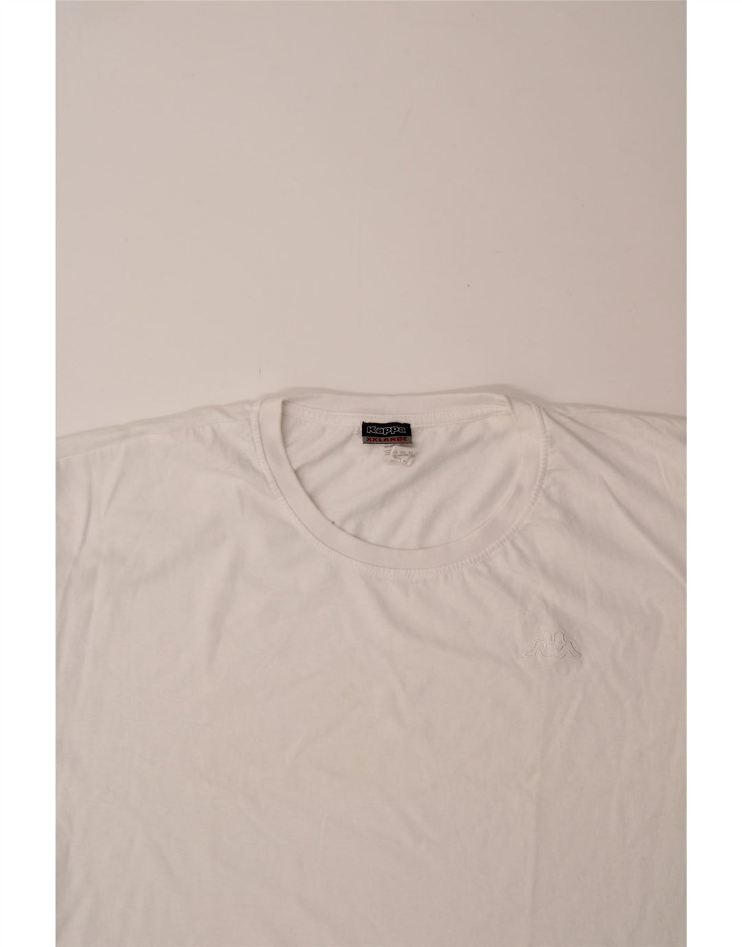 KAPPA Mens T-Shirt Top 2XL White Cotton Vintage Kappa and Second-Hand Kappa from Messina Hembry 