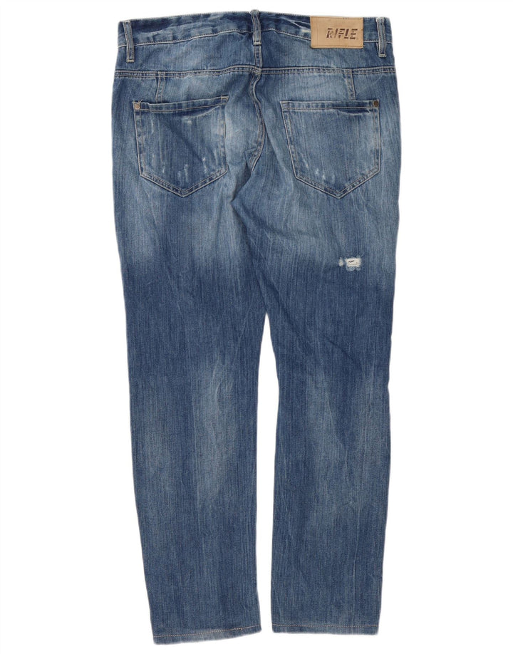 Blugi slim pentru bărbați Rifle Distressed W30 L29 Blue